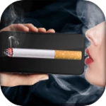 virtual cigarette smoking android application logo